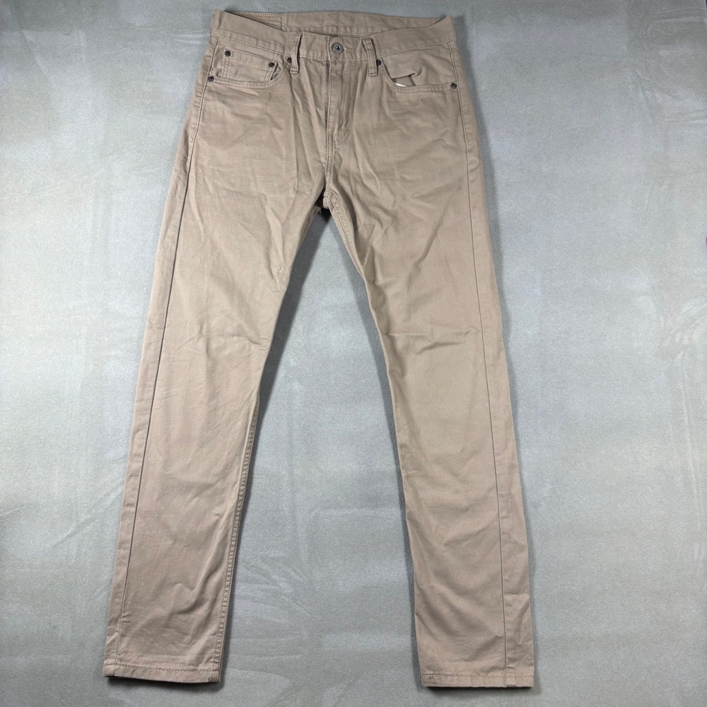 Levis 510 Skinny Fit Pants Mens 31x32 Khaki Tan Twill Chino Trousers 05510-0669